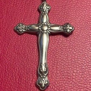 New .925 Detailed Filigree Cross Pendant